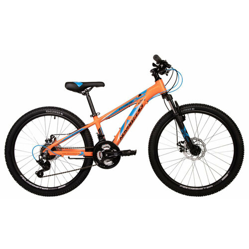 Подростковый велосипед Novatrack Extreme Disc 21 sp. 24 (2024) 11 Оранжевый (130-145 см) подростковый велосипед altair 24 disc год 2021 ростовка 11 5 цвет синий оранжевый