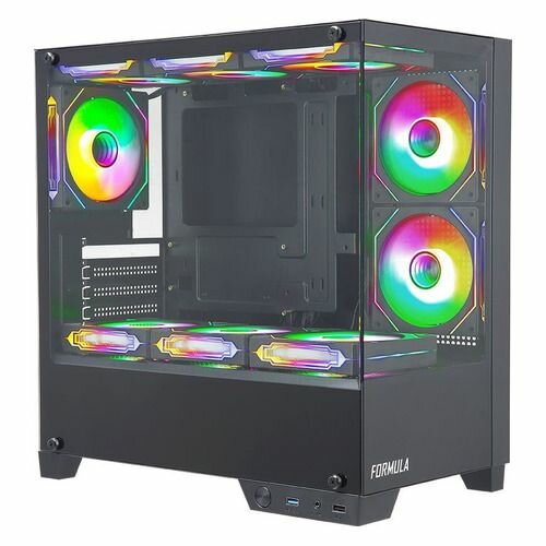 Корпус mATX Formula Crystal Z1M, Mini-Tower, без БП, черный [cristal z1m]