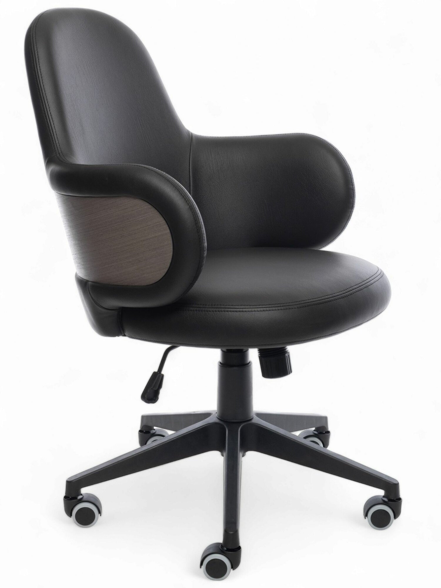Офисное кресло / Компьютерное кресло Elan черно-серый, экокожа, крестовина, раскачивание