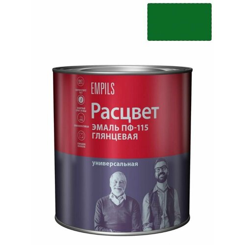 Эмаль ПФ-115 универсальная алкидная Расцвет глянцевая ярко-зеленая 2,7 кг.