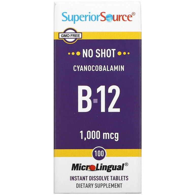 Superior Source цианокобаламин B12 1000 мкг 100 таблеток