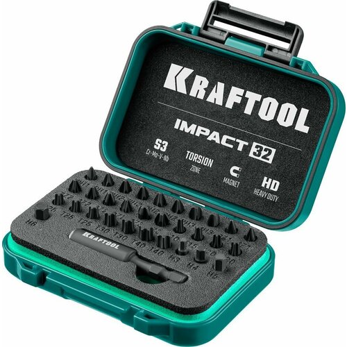 kraftool набор ударных бит kraftool 32 шт impact 32 Набор бит KRAFTOOL ударных Torx 32 шт.