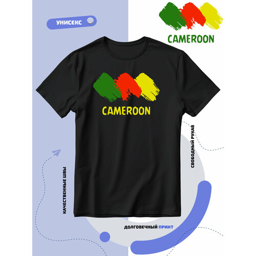 Футболка SMAIL-P флаг Камеруна, размер 3XL, черный
