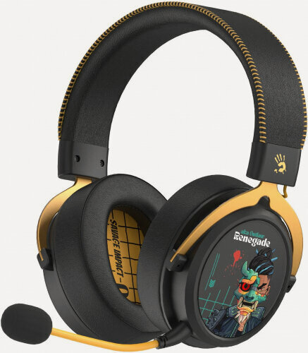 Изображение товара Гарнитура A4TECH Bloody MR595 Renegade беспроводная черный/рисунок