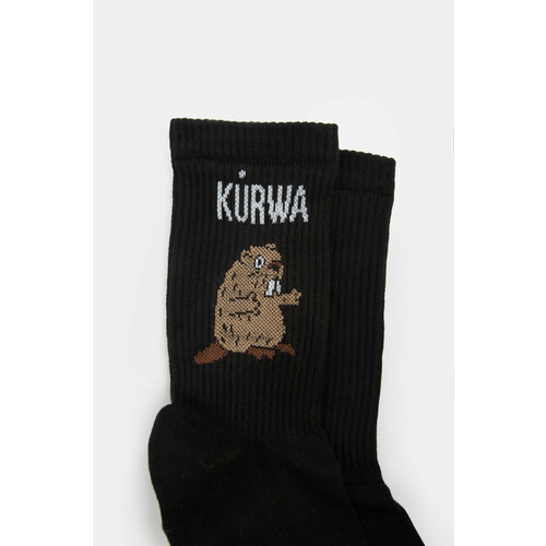 фото Носки super socks мем, размер 35-40, черный