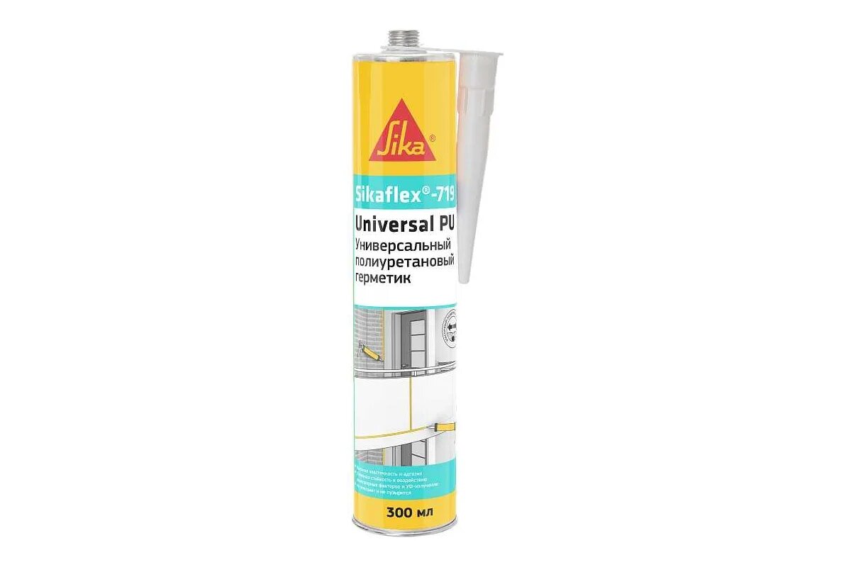 SIKA Flex-719 Universal PU чёрный Картридж 300мл. Универсальный эластичный полиуретановый герметик 754135