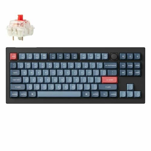 Беспроводная механическая клавиатура Keychron V3 Max 80 цвет Carbon Black Русская раскладка RGB Hot Swap кейкапы без подсветки линейные переключатели Gateron Jupiter Red 11849₽