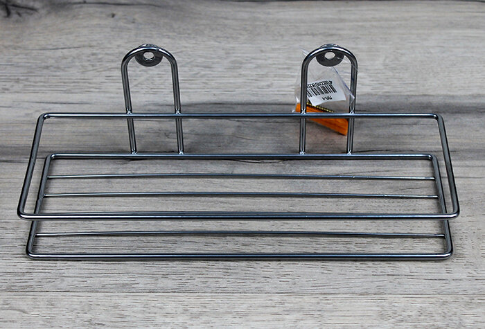 Полка 1-ярусная 265х100х95 мм прямоугольная хром зеркало