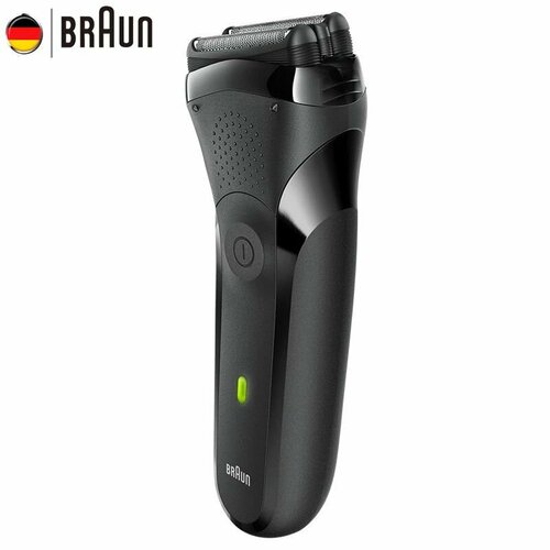 Braun series 3 301s, моющаяся бритва с защитным кожухом, 3 головки, синяя