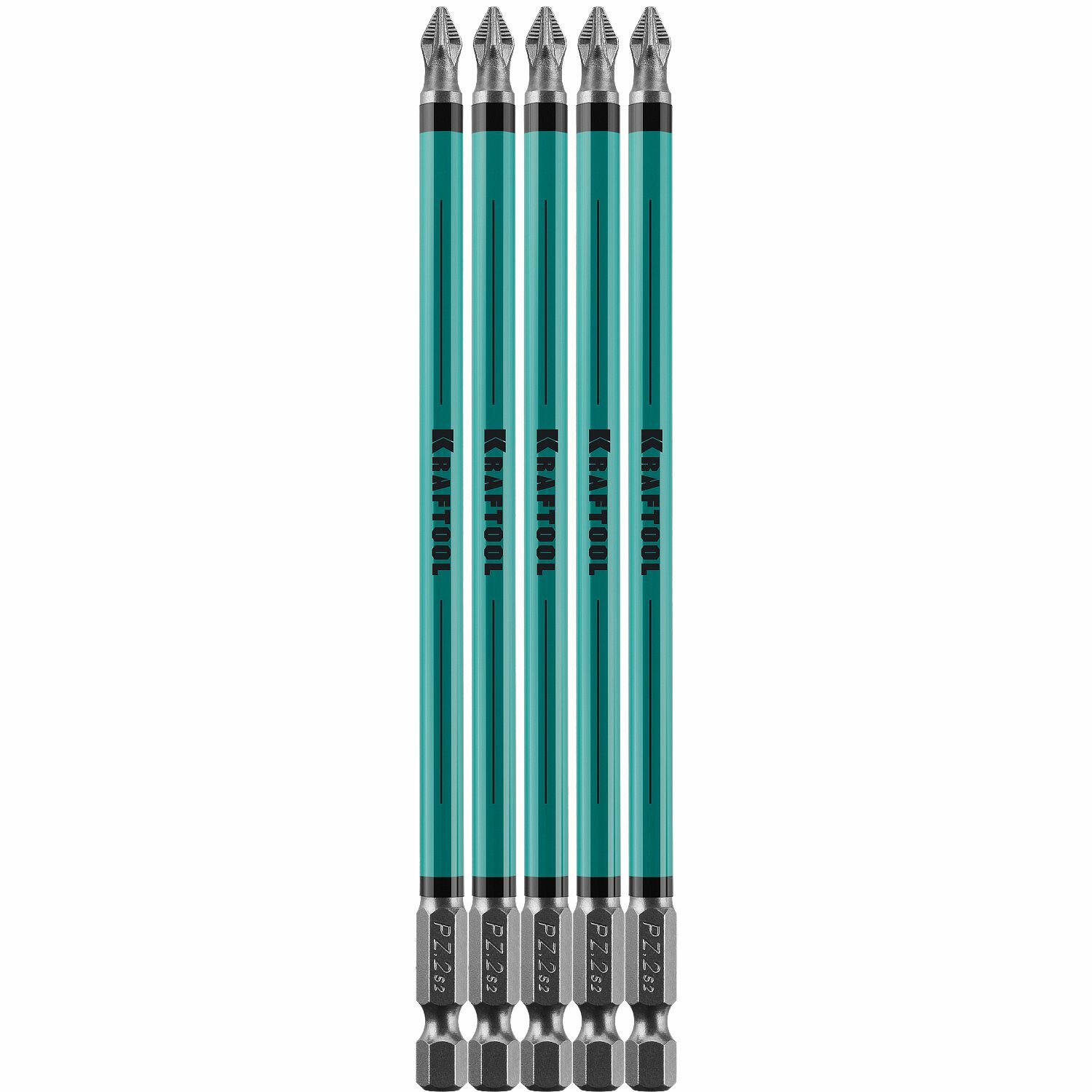 Биты KRAFTOOL Optimum PZ2 150 мм 5 штук набор 26124-2-150-5