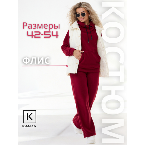 фото Костюм спортивный kanka, размер 168-44, бордовый