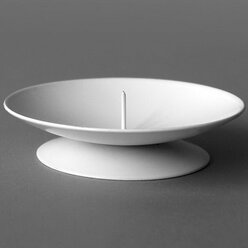 Подсвечник-блюдце Лотос на 1 свечу, 8*2 см, белый