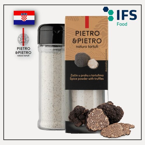 Изображение товара Приправа Pietro&Pietro трюфельная, грибная, измельченная, без ГМО и консервантов, 60 гр