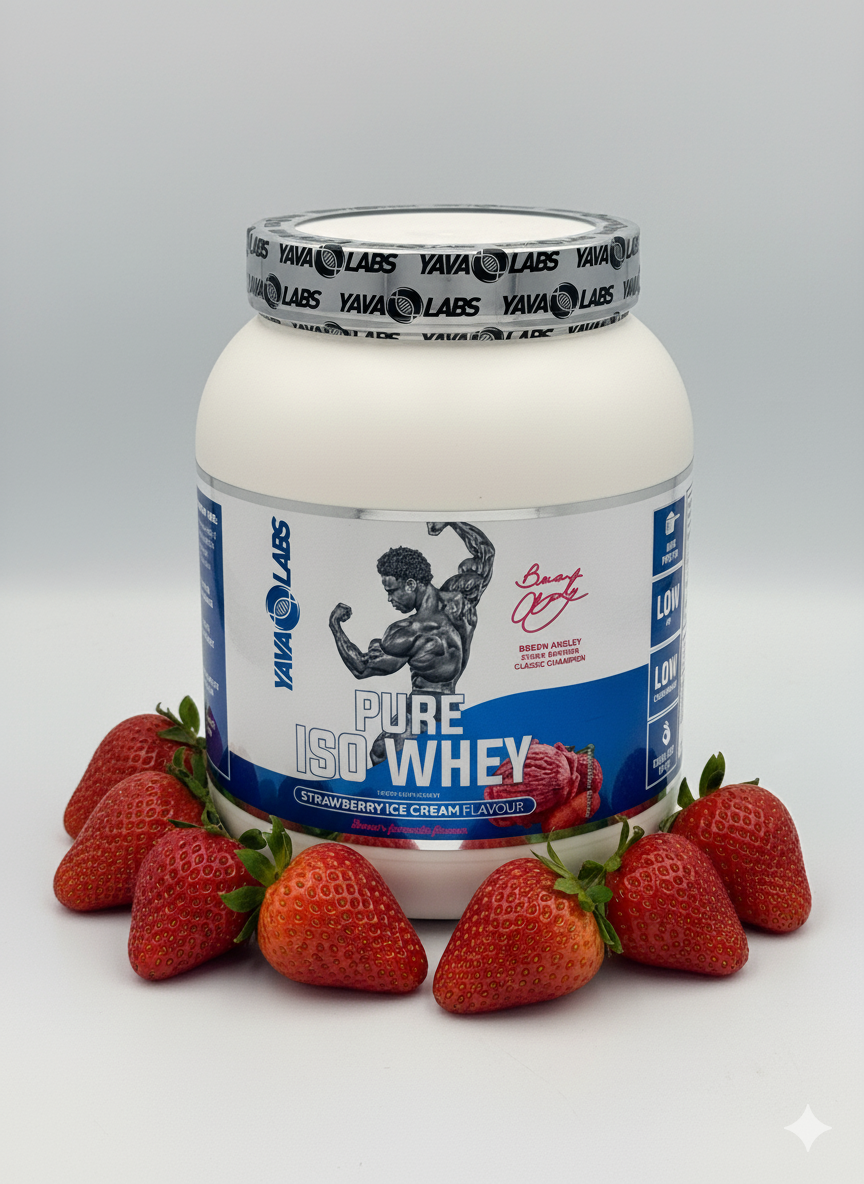 Протеин Yava Labs, Pure Iso Whey Protein, 1 кг, 33 порций, Клубника