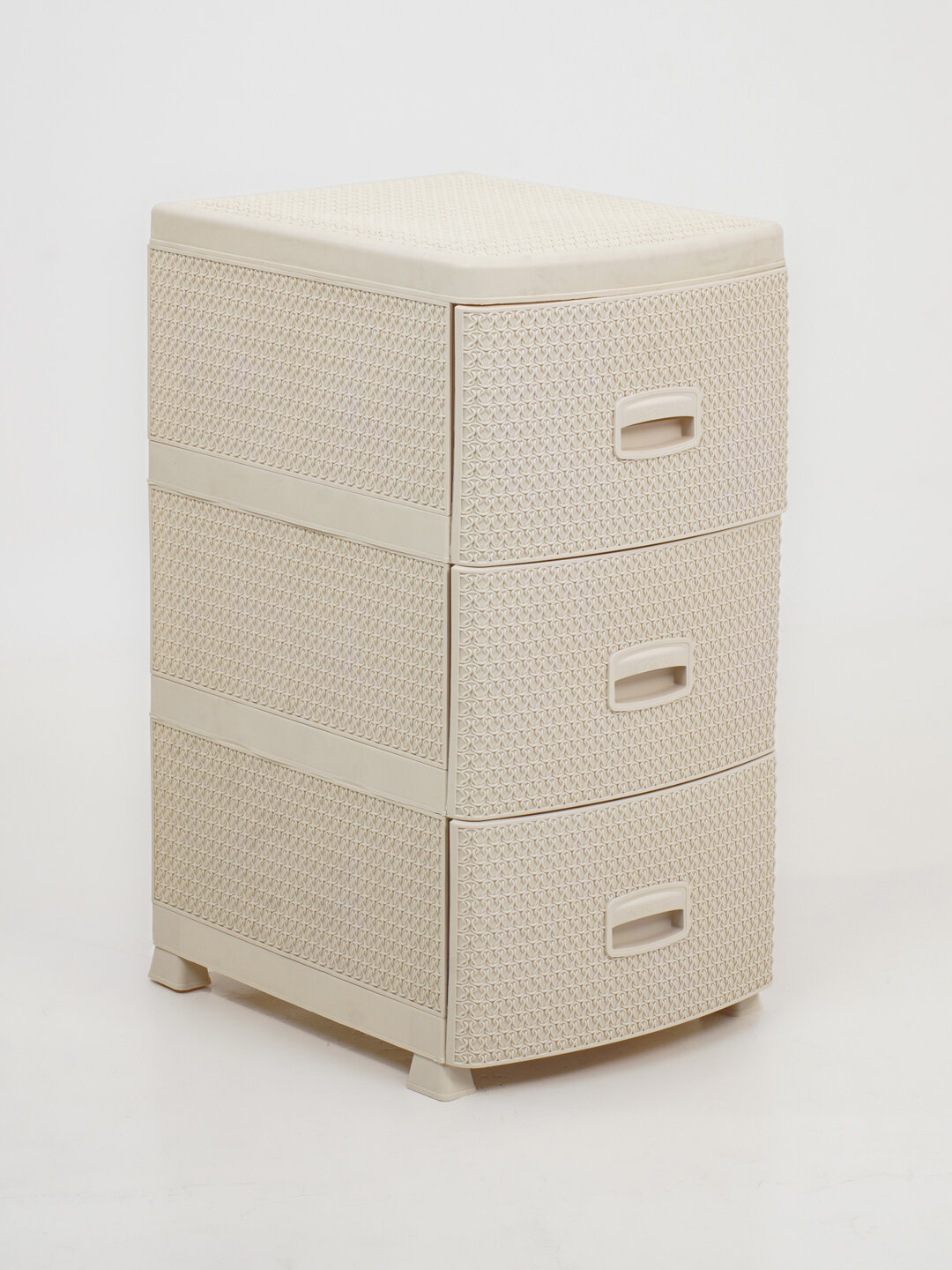 Трехэтажный универсальный пластмассовый шкаф для ванной, спальни, кухни и офиса