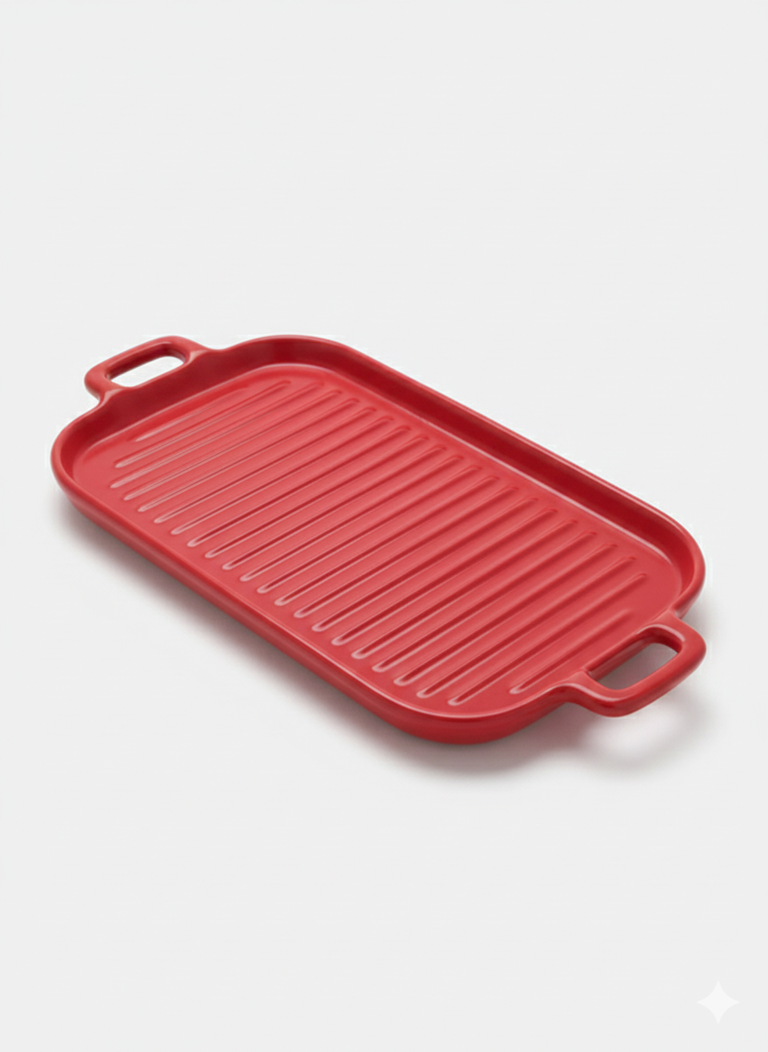 Тарелка GOLD Ceramics "HAPPY KITCHEN", красная, фарфоровая, диаметр 12 см