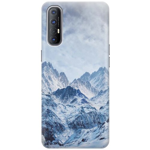 фото Ультратонкий силиконовый чехол-накладка для oppo reno3 pro с принтом "снежные горы" gosso