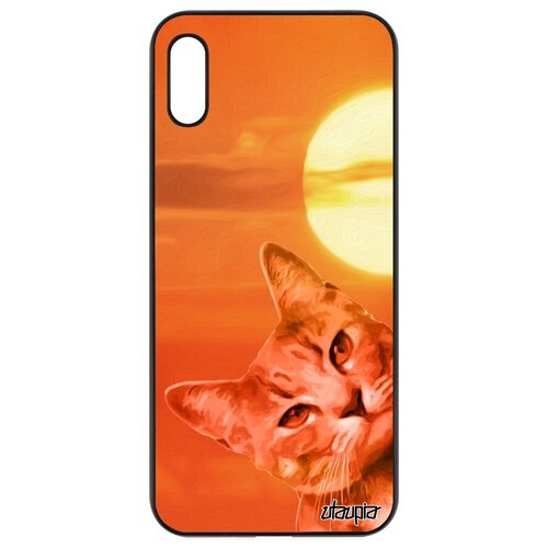 фото Противоударный чехол для смартфона // honor 8a // "котик" стиль полосатый, utaupia, фуксия