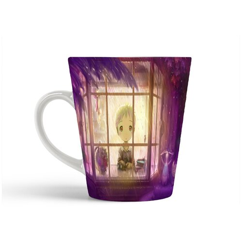 фото Кружка-латте coolpodarok elebits мальчик за окном дождь