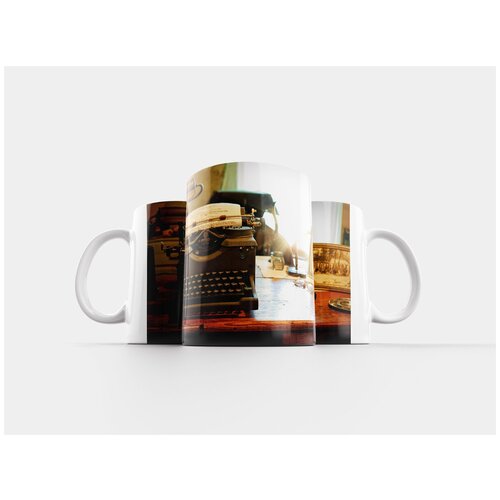 фото Кружка "пишущая машинка, стол письменный, винтаж" 320 мл lotsprints