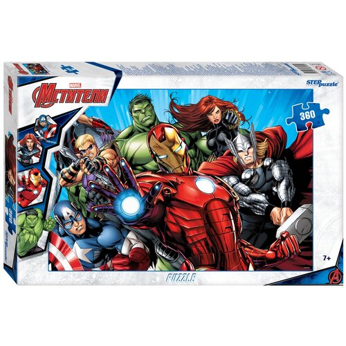 Пазл Черная вдова, Marvel, 360 деталей / Step Puzzle пазл step puzzle 96105 черная вдова 360 эл