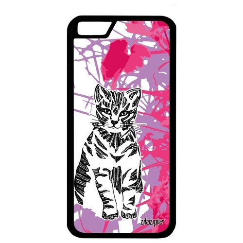 фото Защитный чехол на телефон // iphone 6s // "кот" тигристый пушистый, utaupia, розовый