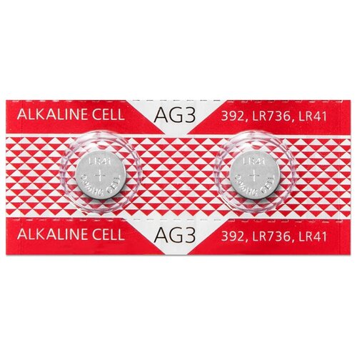 Батарейка SmartBuy AG3, в упаковке: 2 шт. батарейки smartbuy alkaline cell ag3 392 lr736 lr41