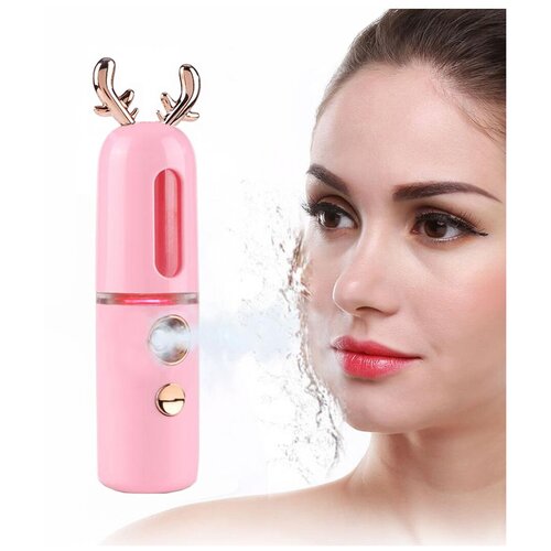 Увлажнитель для лица Оленёнок Портативный мини увлажнительРаспылитель для лица от USB розовый 85700₽