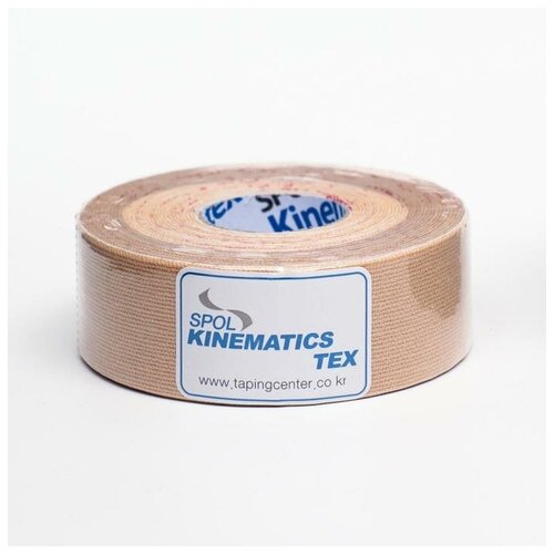 фото Кинезио тейп spol tape корейский, 2.5 см x 5 м, бежевый mikimarket