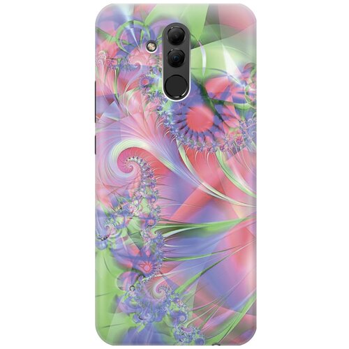 фото Силиконовый чехол на huawei mate 20 lite / хуавей мейт 20 лайт с принтом "красно-зеленая абстракция" gosso