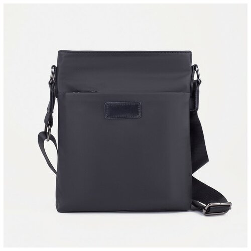 фото --- сумка, отдел на молнии, 2 наружных кармана, водонепроницаемая, цвет чёрный