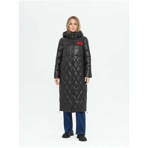 Пальто женское зимнее SINOLI зимнее пуховое женское пальто для девочек подростков стеганное зимнее пальто кармельстиль раз. 48