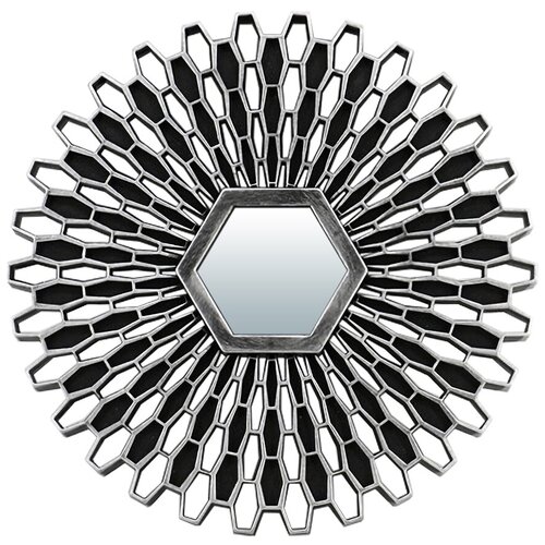 фото Qwerty зеркало декоративное ''лимож'', серебро, 7*6.2 см /24