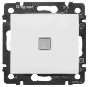 <b>Выключатель</b> <b>Legrand</b> 774410 <b>Valena</b>, 10 А Одноклавишный <b>выключатель</b> с подсветкой, белый <b>Legrand</b> <b>Valena</b>