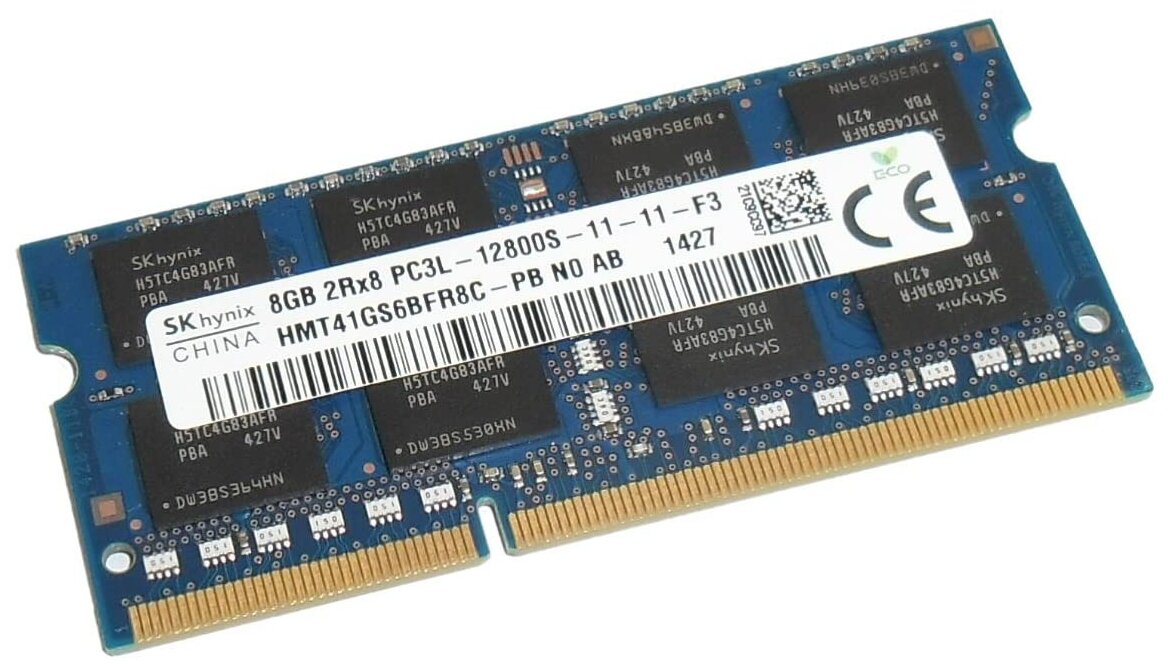 Оперативная память Hynix 8 ГБ DDR3 1600 МГц SODIMM CL11 HMT41GS6BFR8C-PB