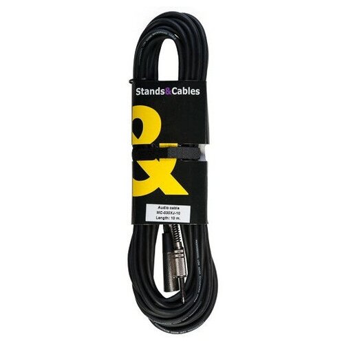 STANDS & CABLES MC-030XJ-10 кабель распаянный XLR папа JACK 6,3 мм. стерео, длина 10 м. stands