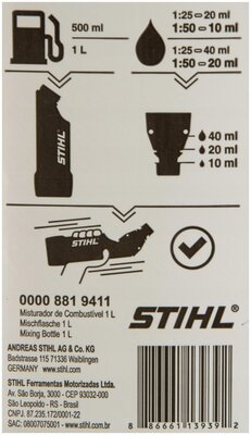 Канистра STIHL 00008819411, 1 л, белый — купить в интернет-магазине по  низкой цене на Яндекс Маркете