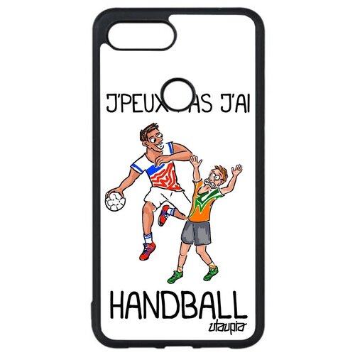 фото Красивый чехол для мобильного // xiaomi mi 8 lite // "не могу - у меня гандбол!" шутка принт, utaupia, белый