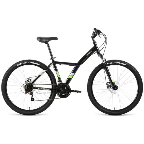 Велосипед горный с колесами 27,5 Forward Dakota 27,5 2.0 D рама 16,5 черно-зеленый 2022 год