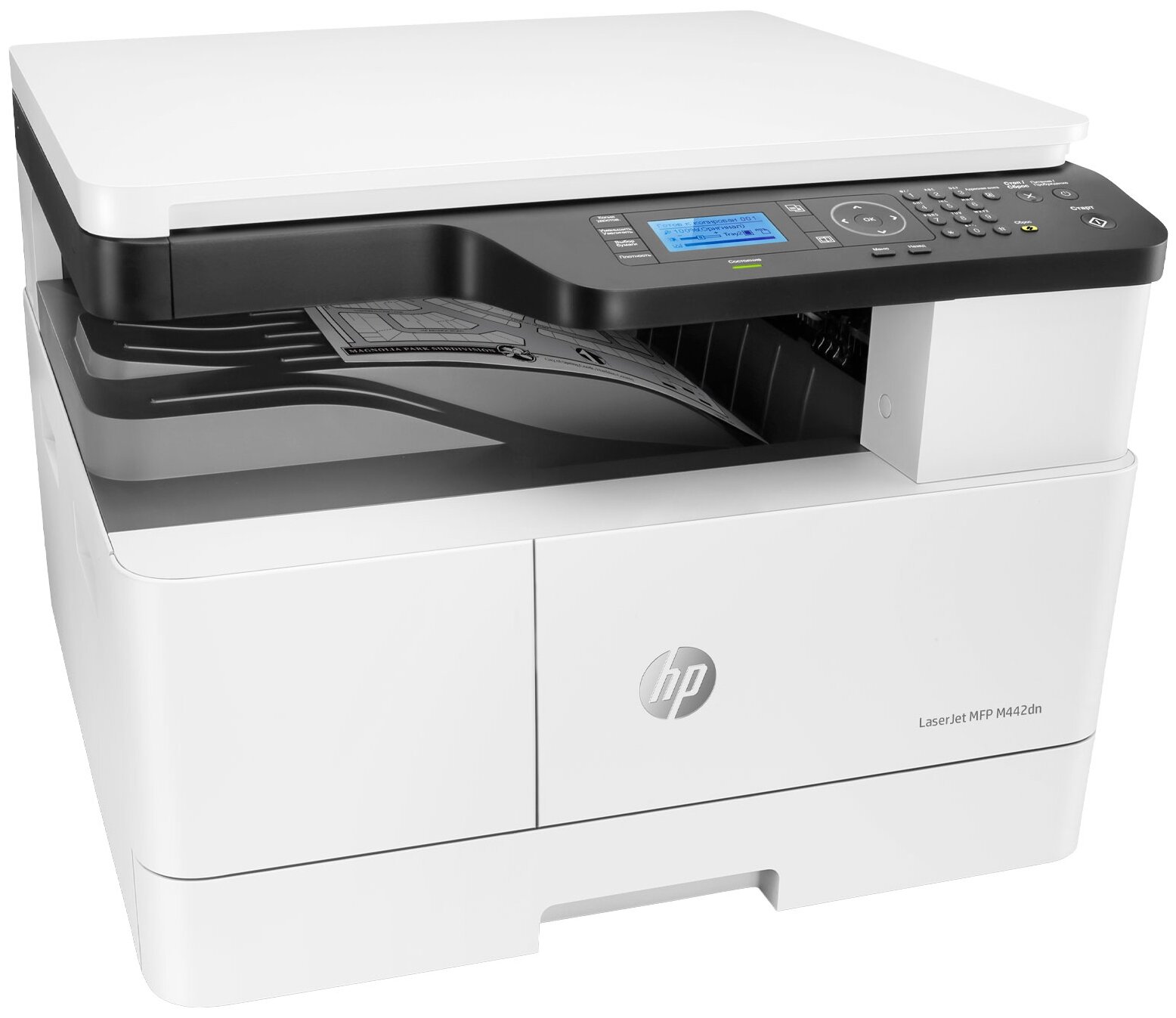 МФУ лазерное HP LaserJet M442dn, ч/б, A3, белый/черный - фотография № 1