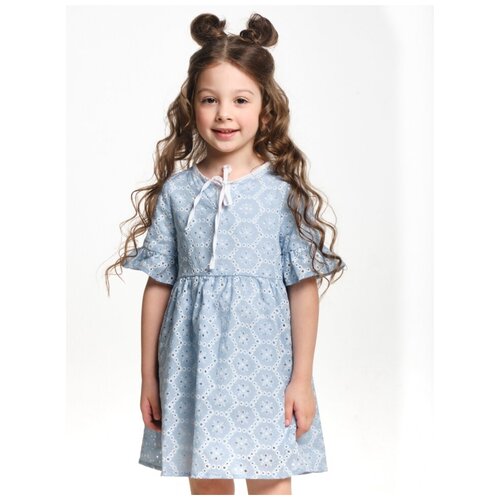 Платье для девочек Mini Maxi, модель 6323, цвет голубой, размер 104