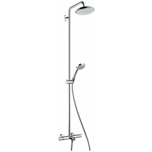 Душевая стойка Hansgrohe Croma 220 Showerpipe 27223000 с термостатом душевая система hansgrohe 27135000 croma душевая стойка хром