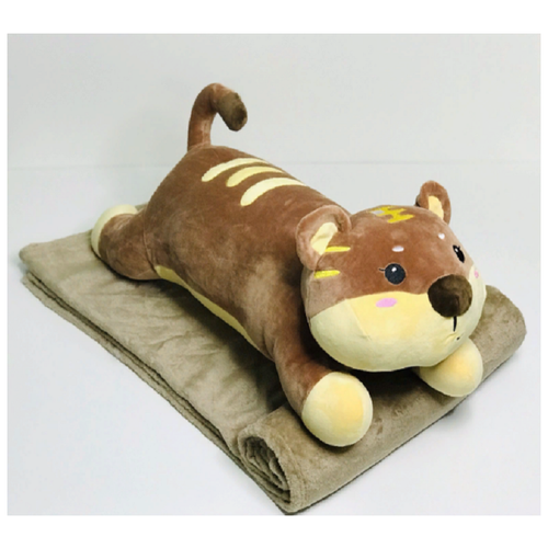 Купить Мягкая игрушка с пледом/ Игрушка Тигр 3 в 1/ Игрушка плед подушка, коричневый, 60 см, Plush toys