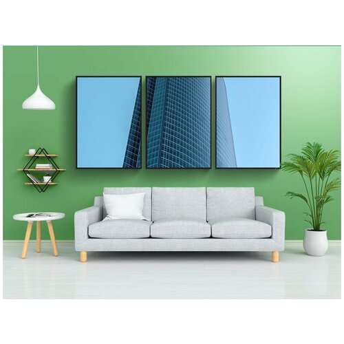 фото Набор модулных постеров для интерьера "москва-сити, 2017, небоскреб" 60x90 см. в тубусе, без рамки lotsprints