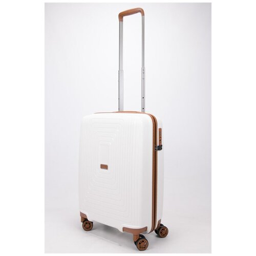фото Mironpan чемодан маленький pp l`case (квадратные полосы) белый xs малый (ручная кладь) белый