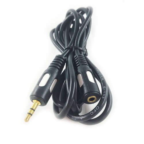 Шнур 3.5мм штекер стерео - 3.5мм гнездо стерео (3.0 метра)