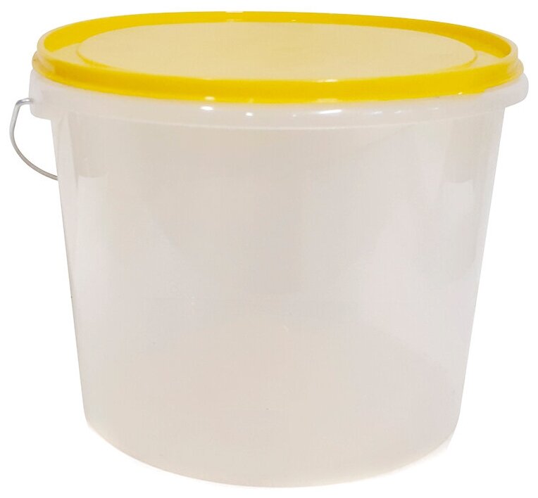 4 x Контейнер круглый 7л Бр. 0.08 Пластмасса бриг (Комплект из 4 штук)