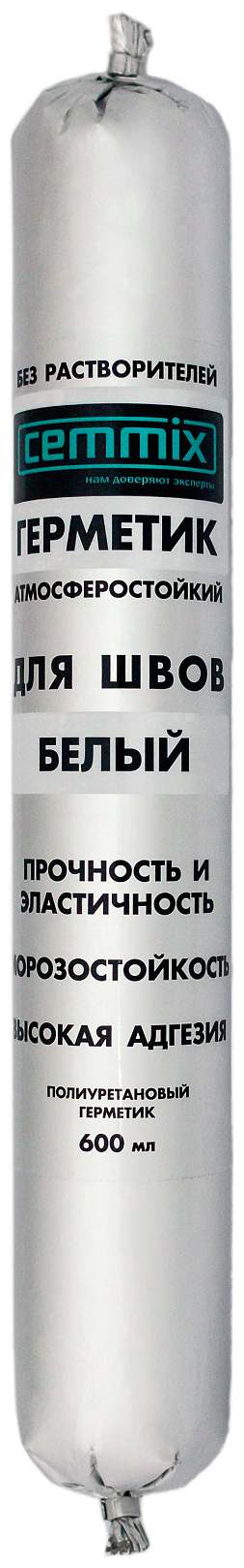 Клей-герметик для швов полиуретановый универсальный Cemmix белый, 600 мл.