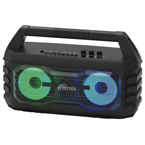 Акустическая система RITMIX SP-610B black, 20Вт, FM, AUX, USB, micro SD, подсв, 1 шт.