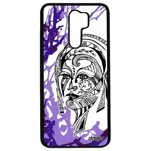 фото Защитный чехол на мобильный // xiaomi redmi 9 // "портрет женщины" fleur девушка, utaupia, фиолетовый
